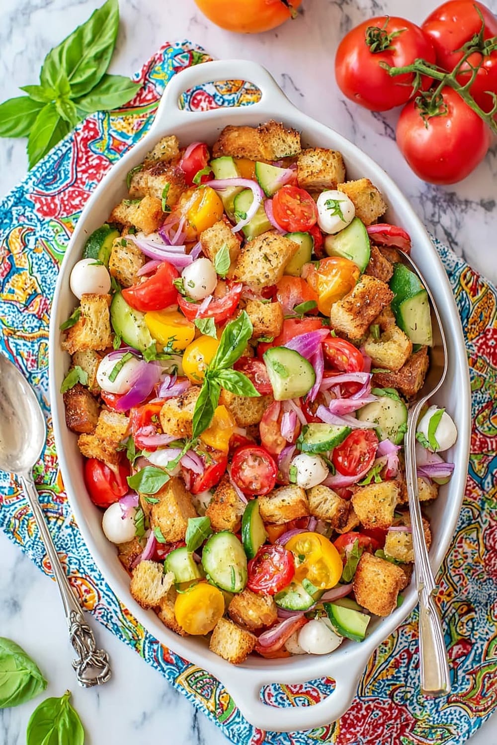Easy Tomato Panzanella Salad Recipe