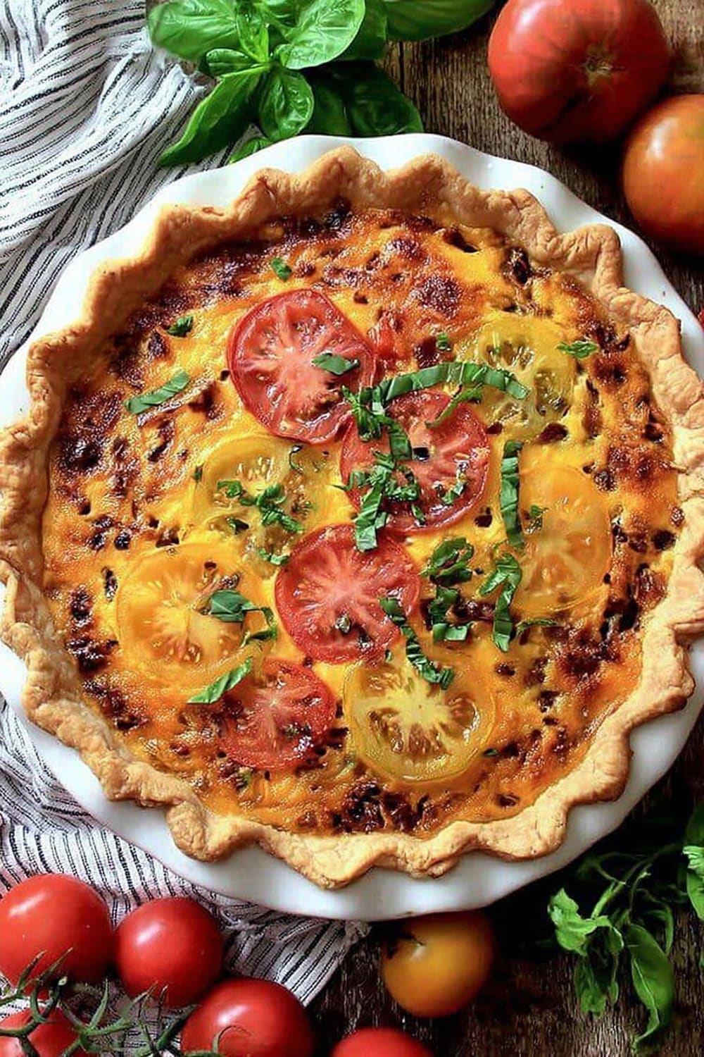 Cheesy Summer Tomato Pie