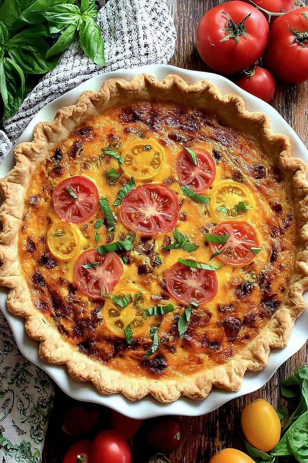 Cheesy Summer Tomato Pie