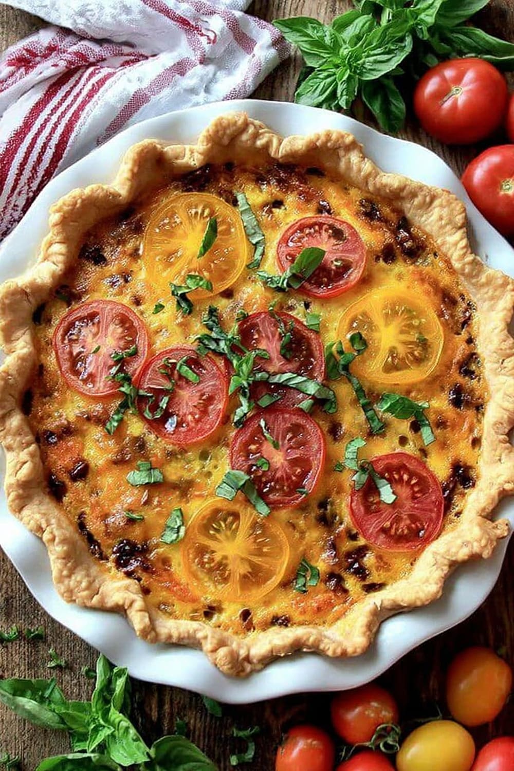 Cheesy Summer Tomato Pie