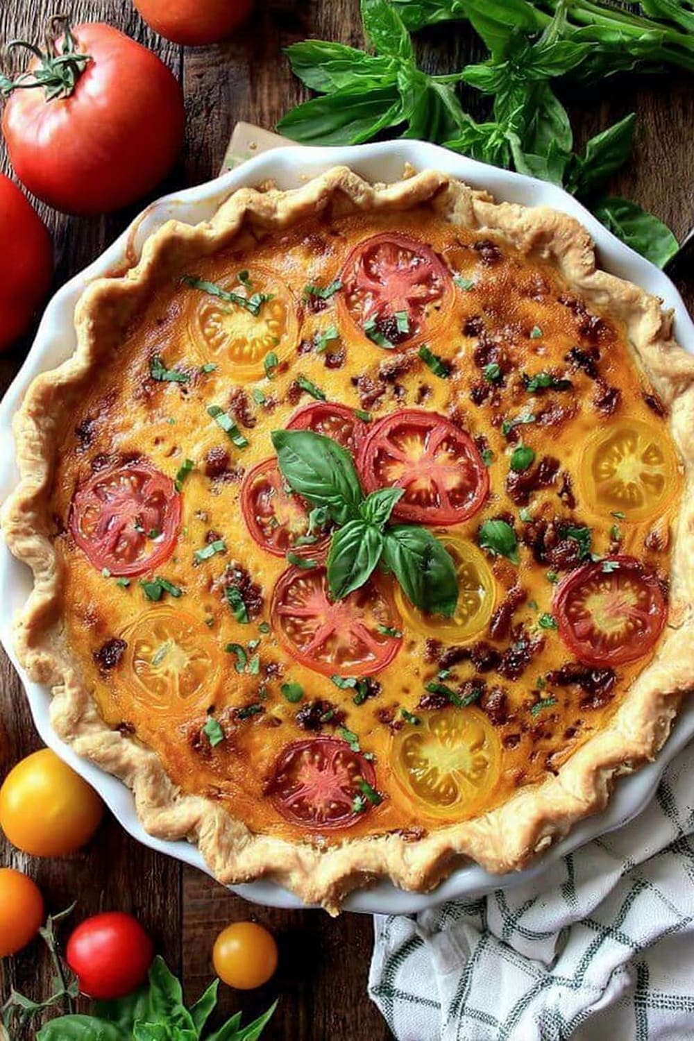 Cheesy Summer Tomato Pie