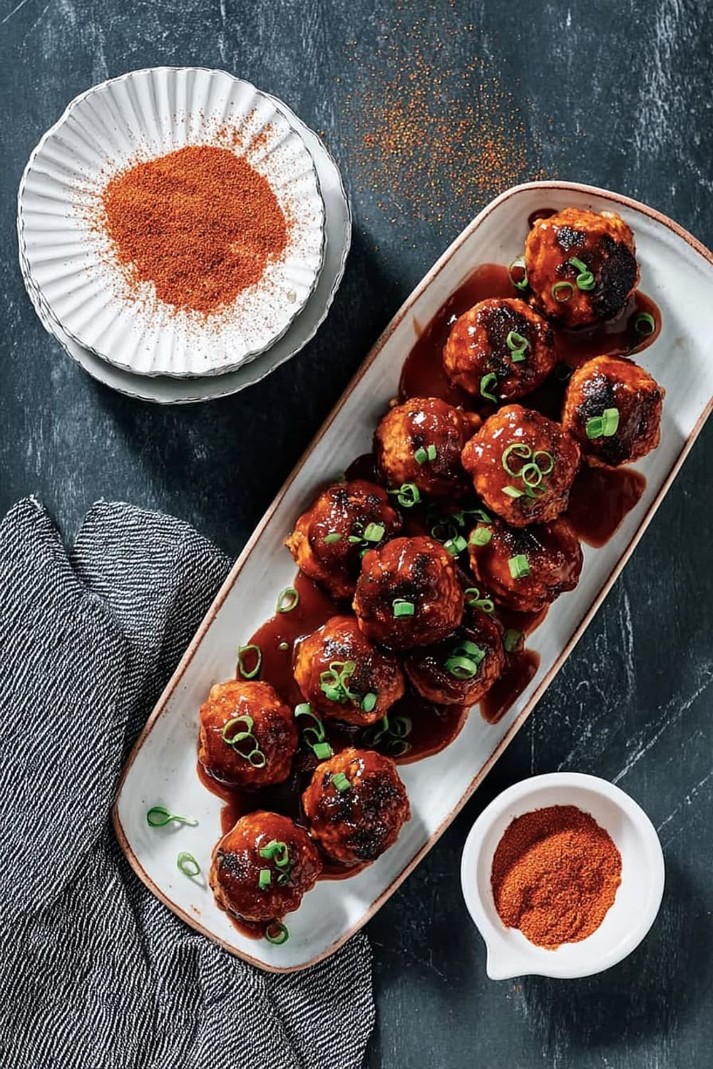 BBQ Brown Sugar Glazed Pork Meatballs