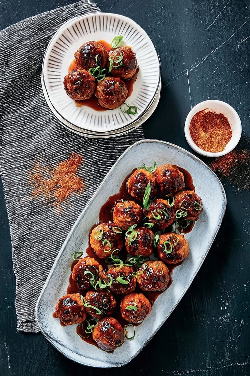 BBQ Brown Sugar Glazed Pork Meatballs