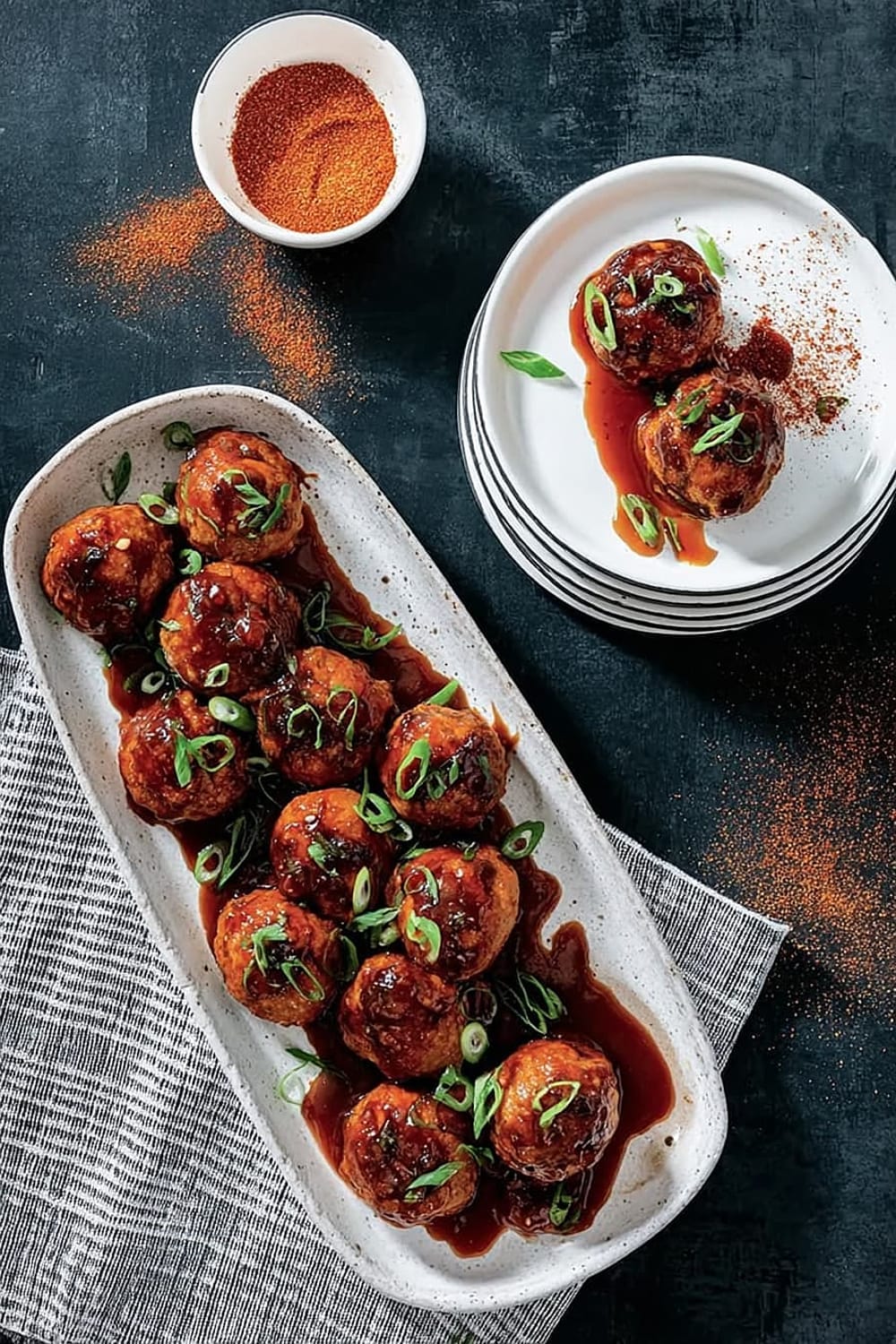 BBQ Brown Sugar Glazed Pork Meatballs