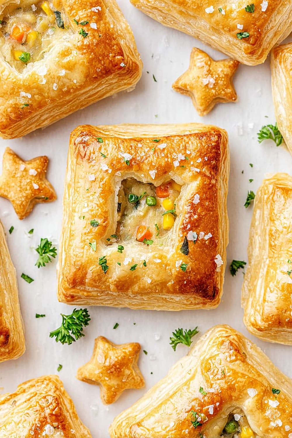 Mini Chicken Pot Pies with Puff Pastry
