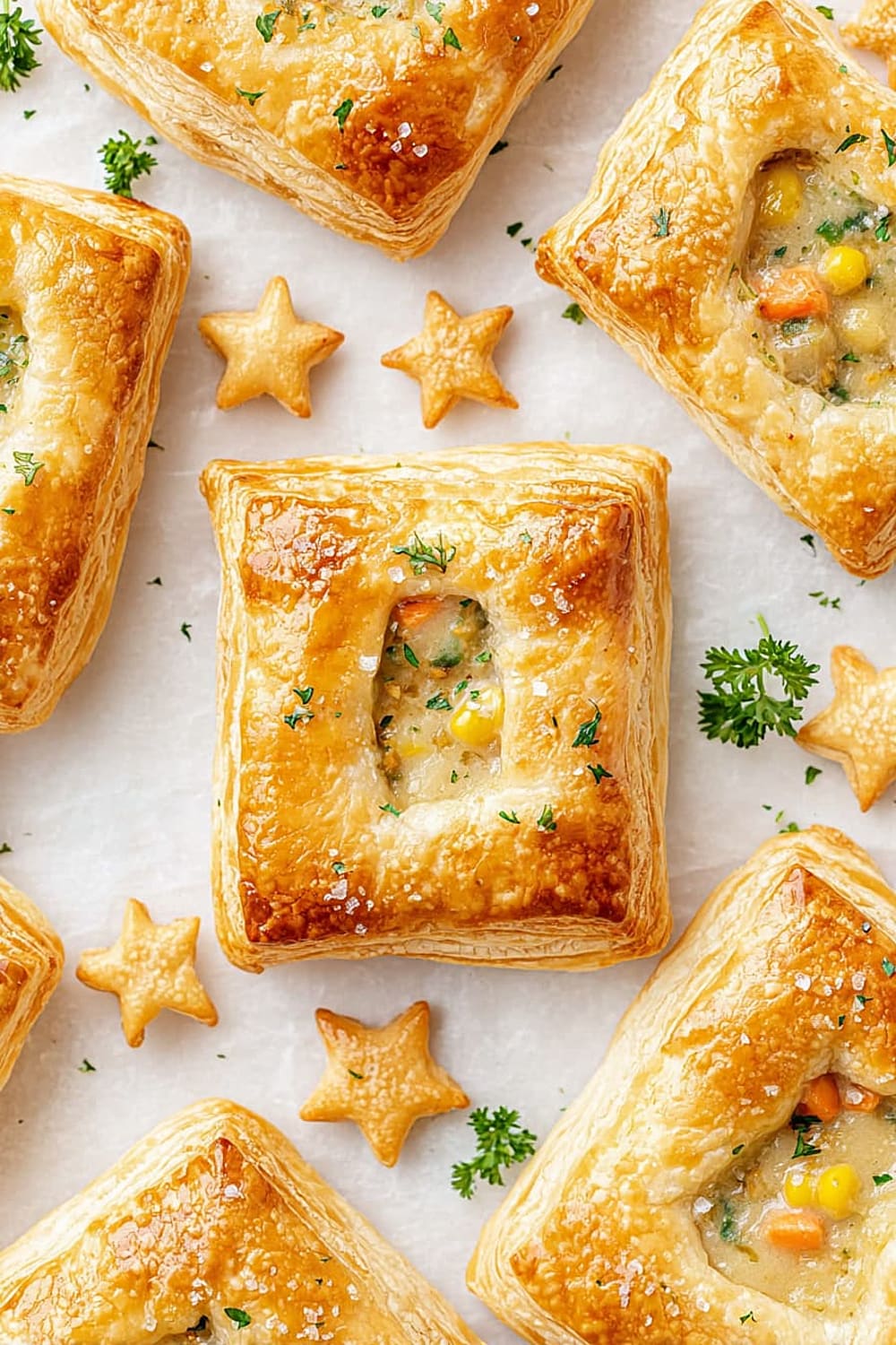 Mini Chicken Pot Pies with Puff Pastry