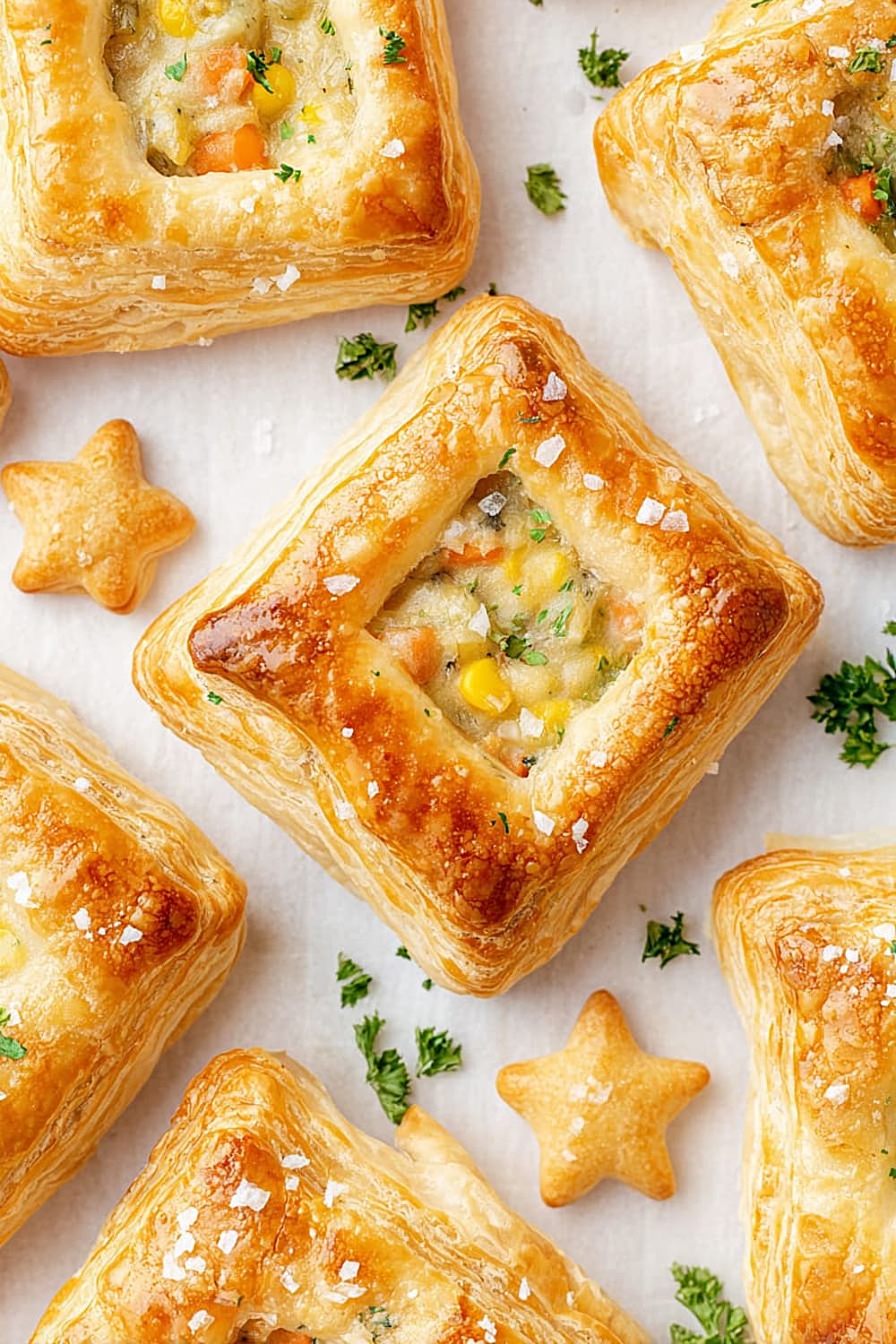 Mini Chicken Pot Pies with Puff Pastry