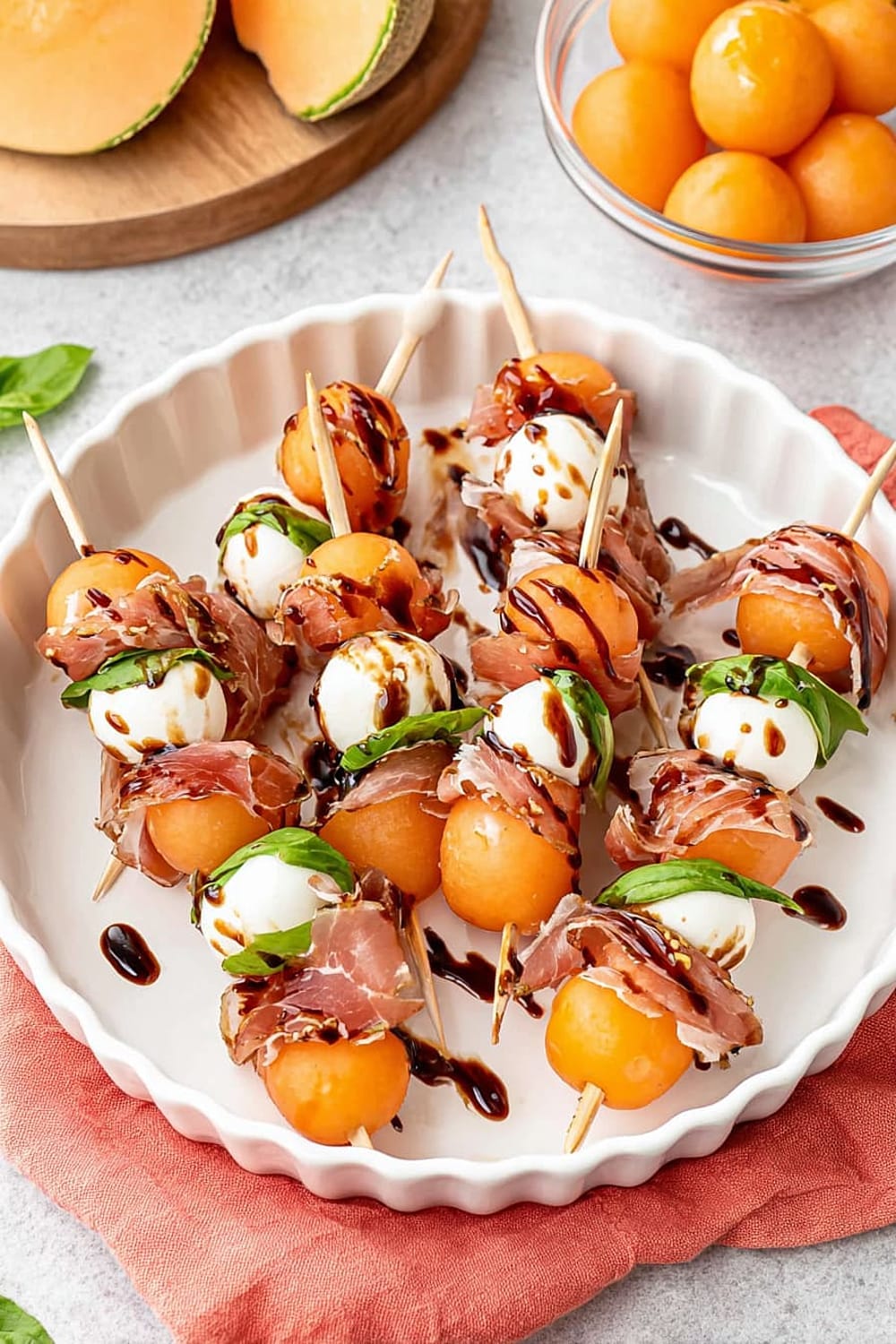 Melon and Prosciutto Skewers