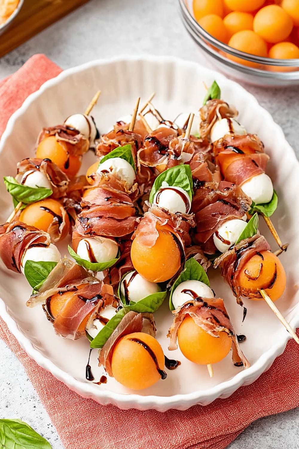 Melon and Prosciutto Skewers