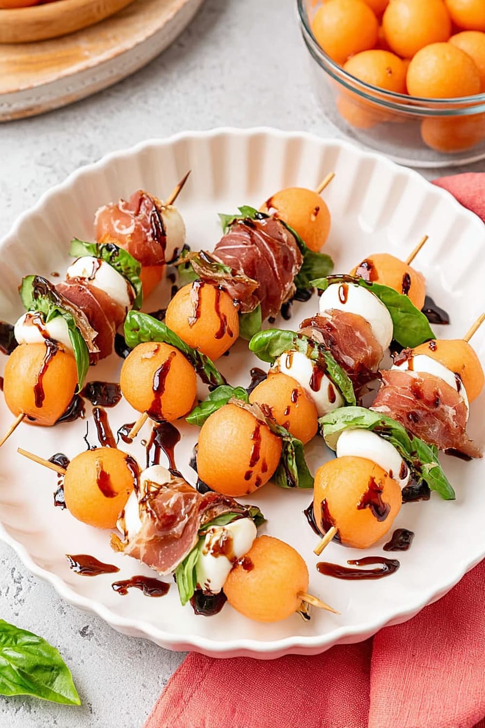 Melon and Prosciutto Skewers