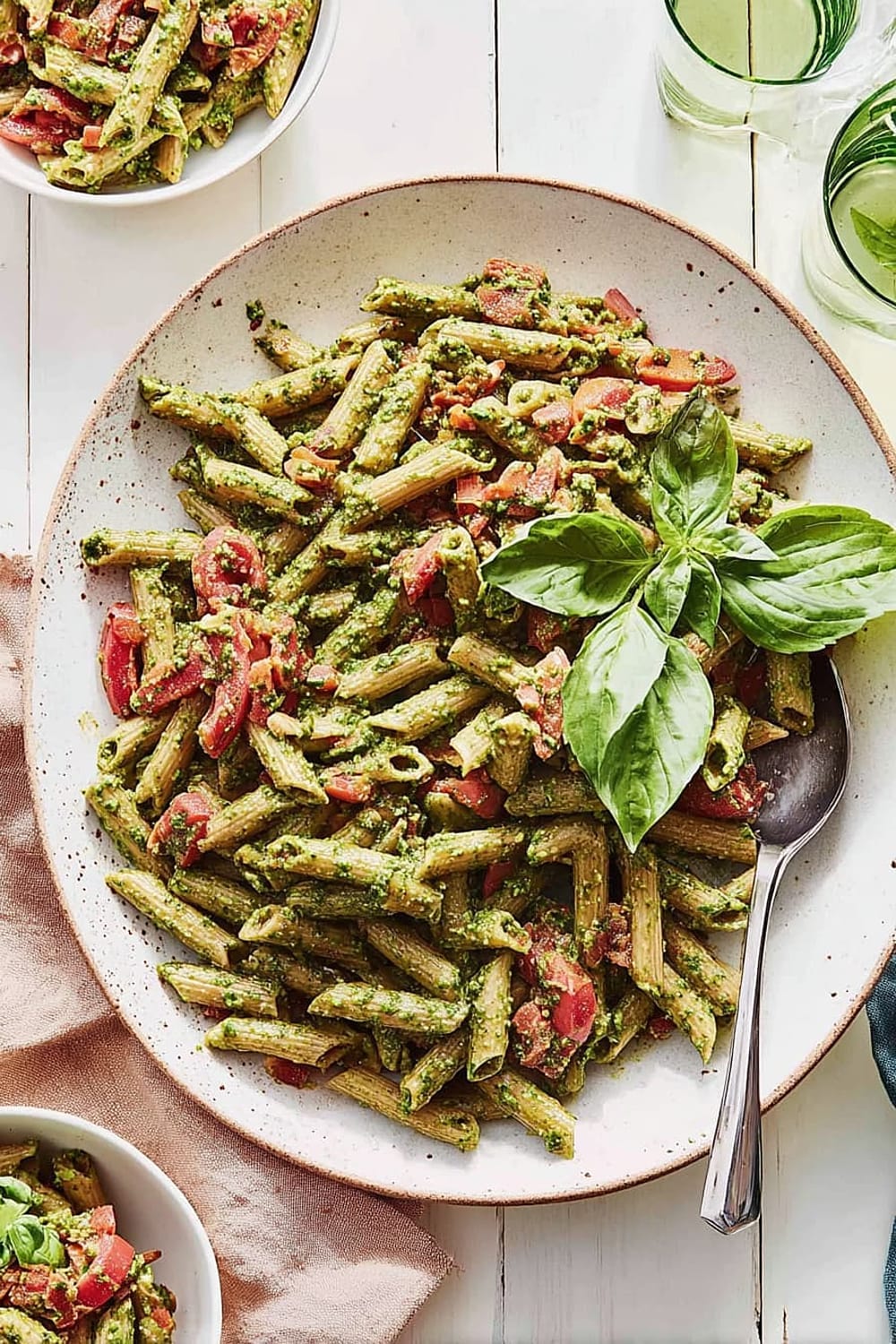 Walnut Pesto Pasta Salad 