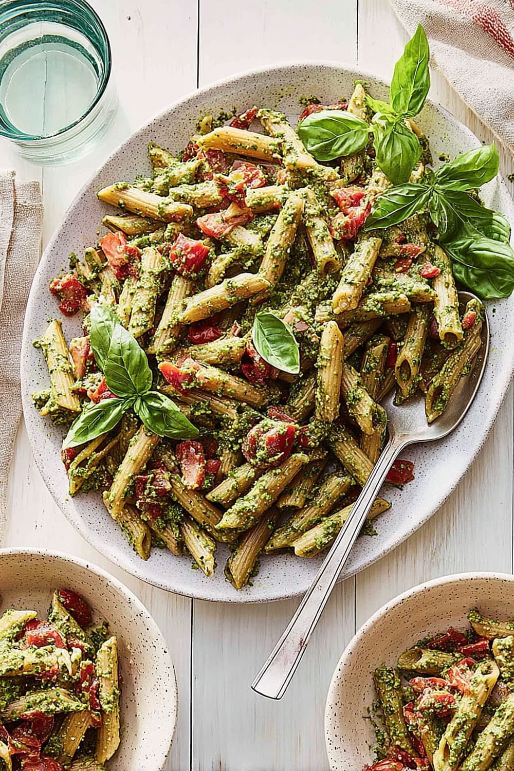 Walnut Pesto Pasta Salad 
