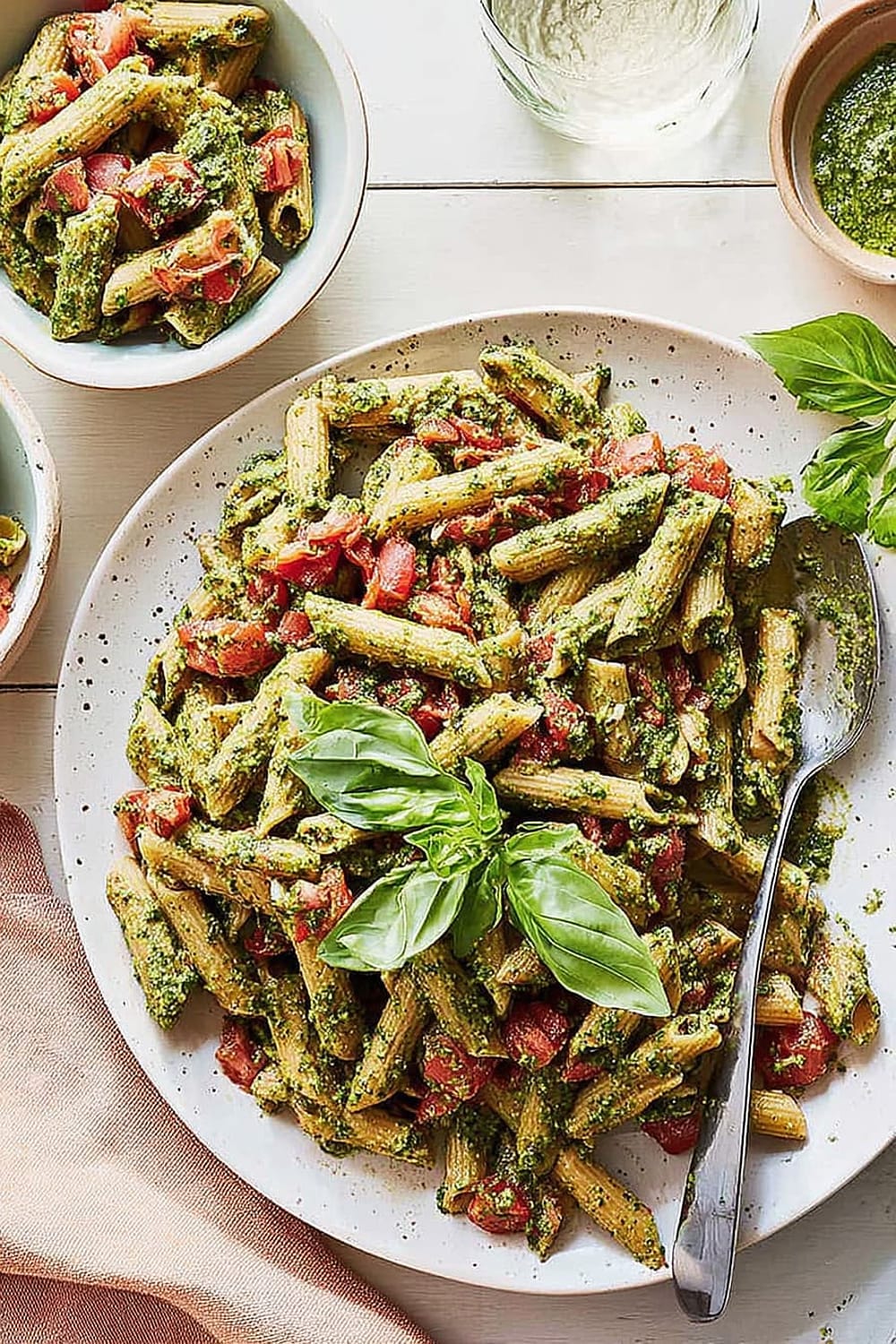 Walnut Pesto Pasta Salad 