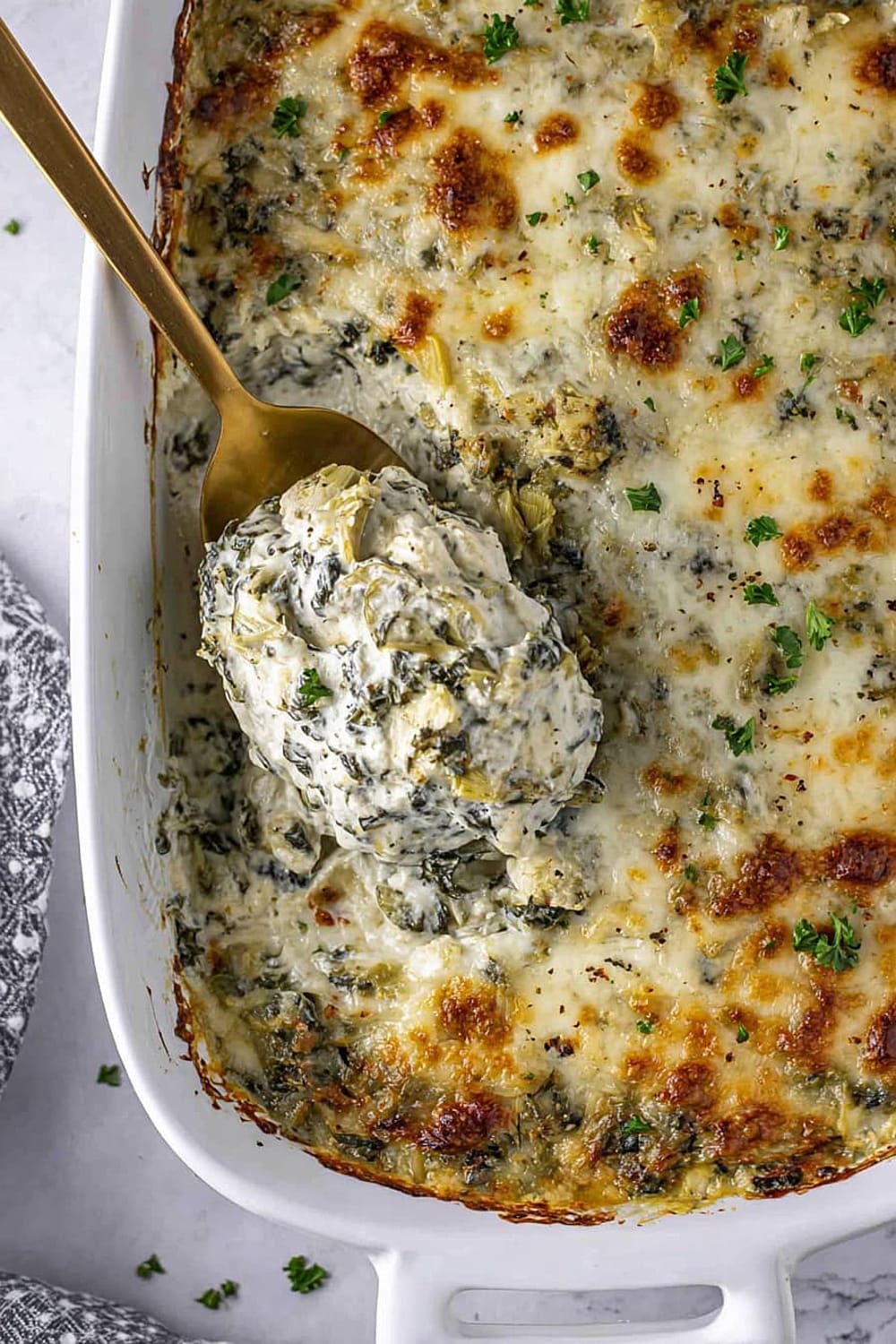 Spinach Artichoke Chicken Casserole