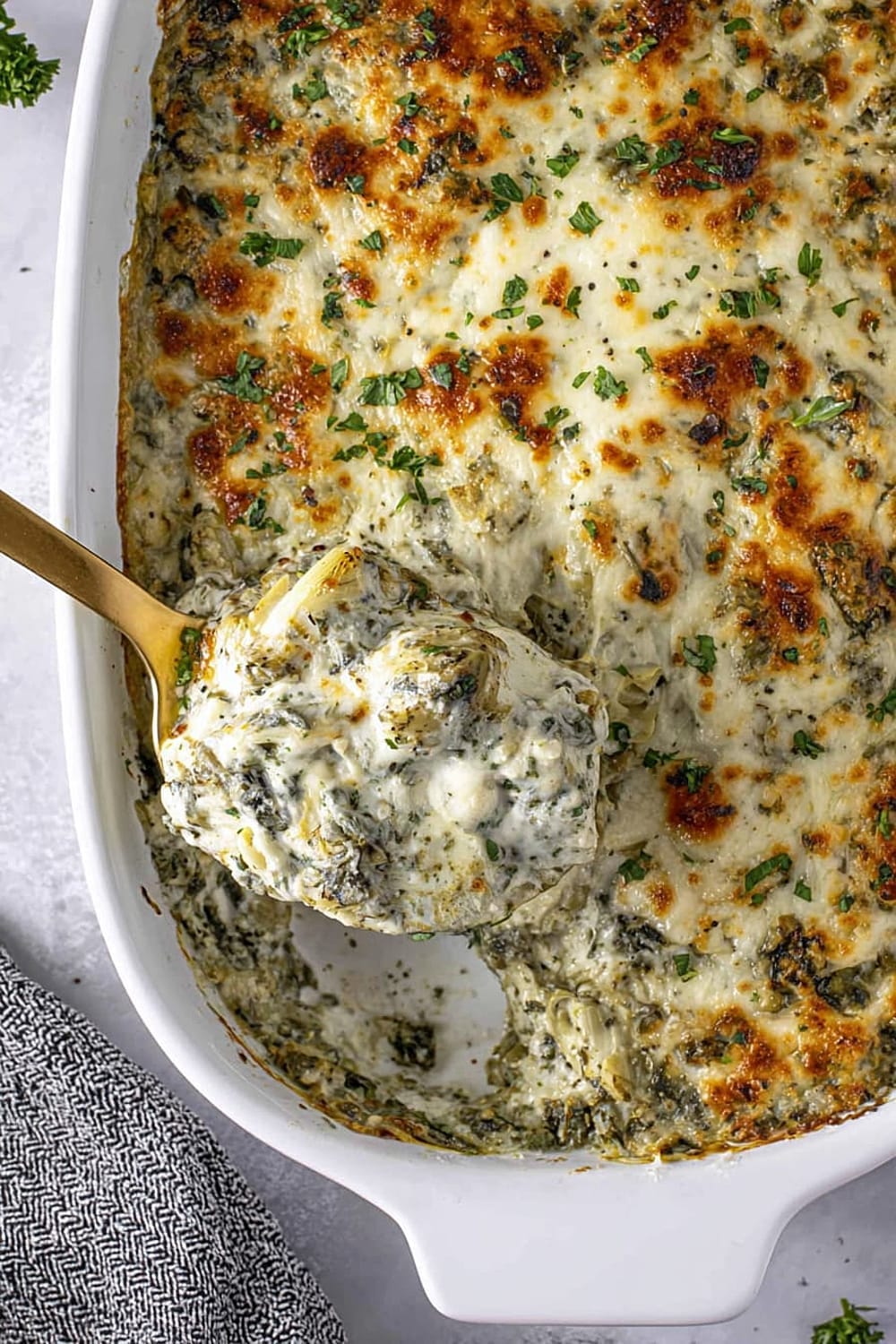 Spinach Artichoke Chicken Casserole