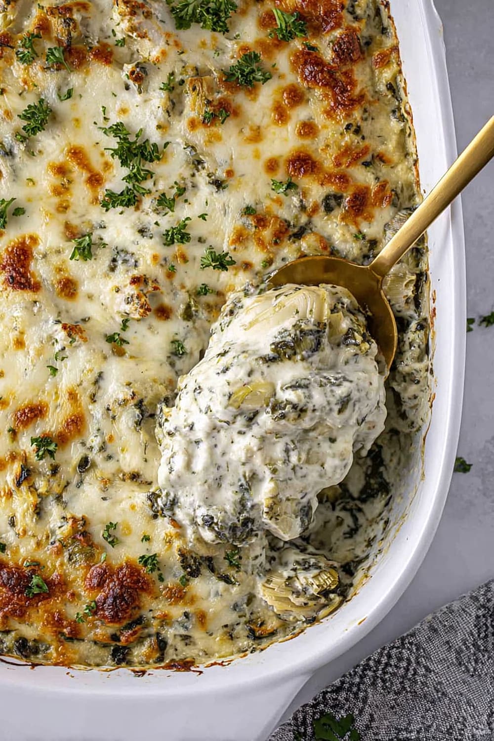 Spinach Artichoke Chicken Casserole