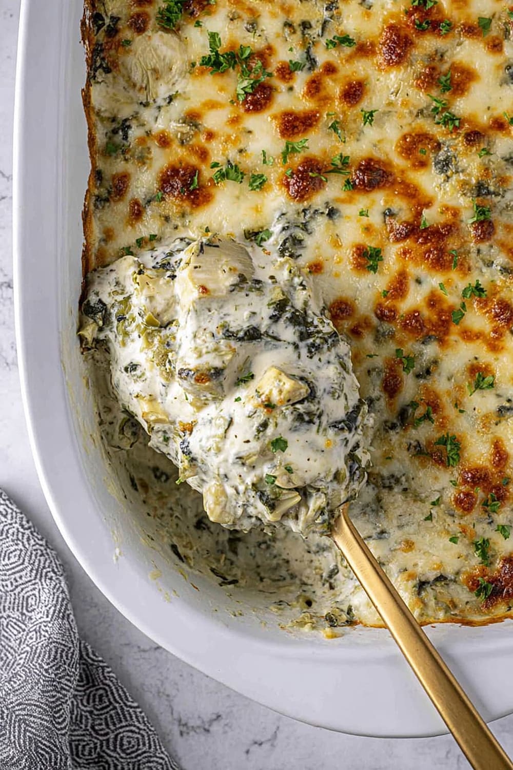 Spinach Artichoke Chicken Casserole
