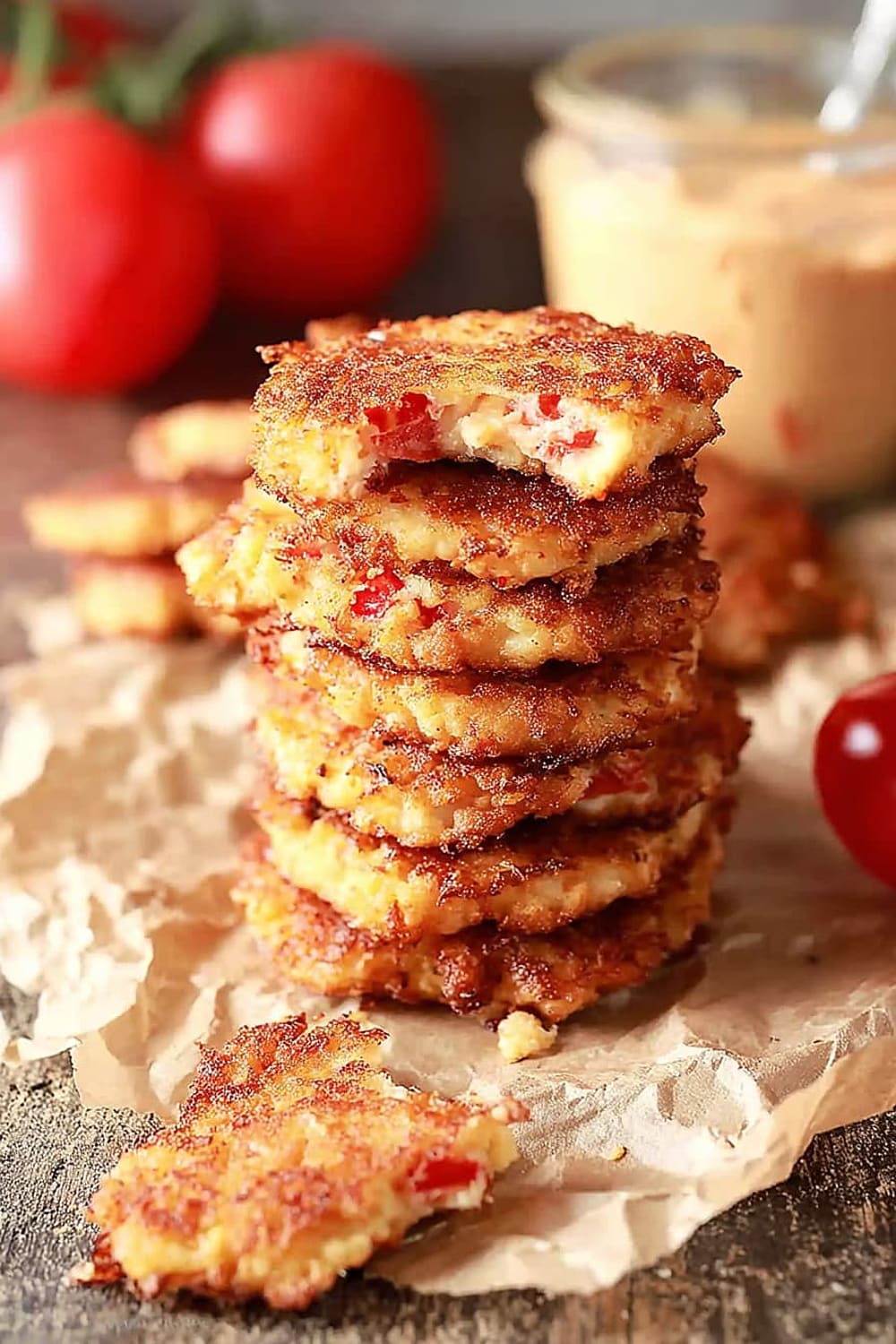 Tomato and Pimento Cheese Fritters