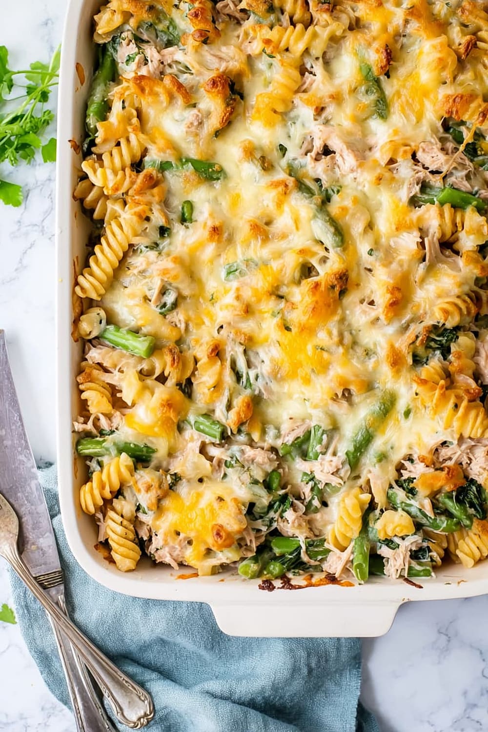 Healthier Creamy Tuna Pasta Bake