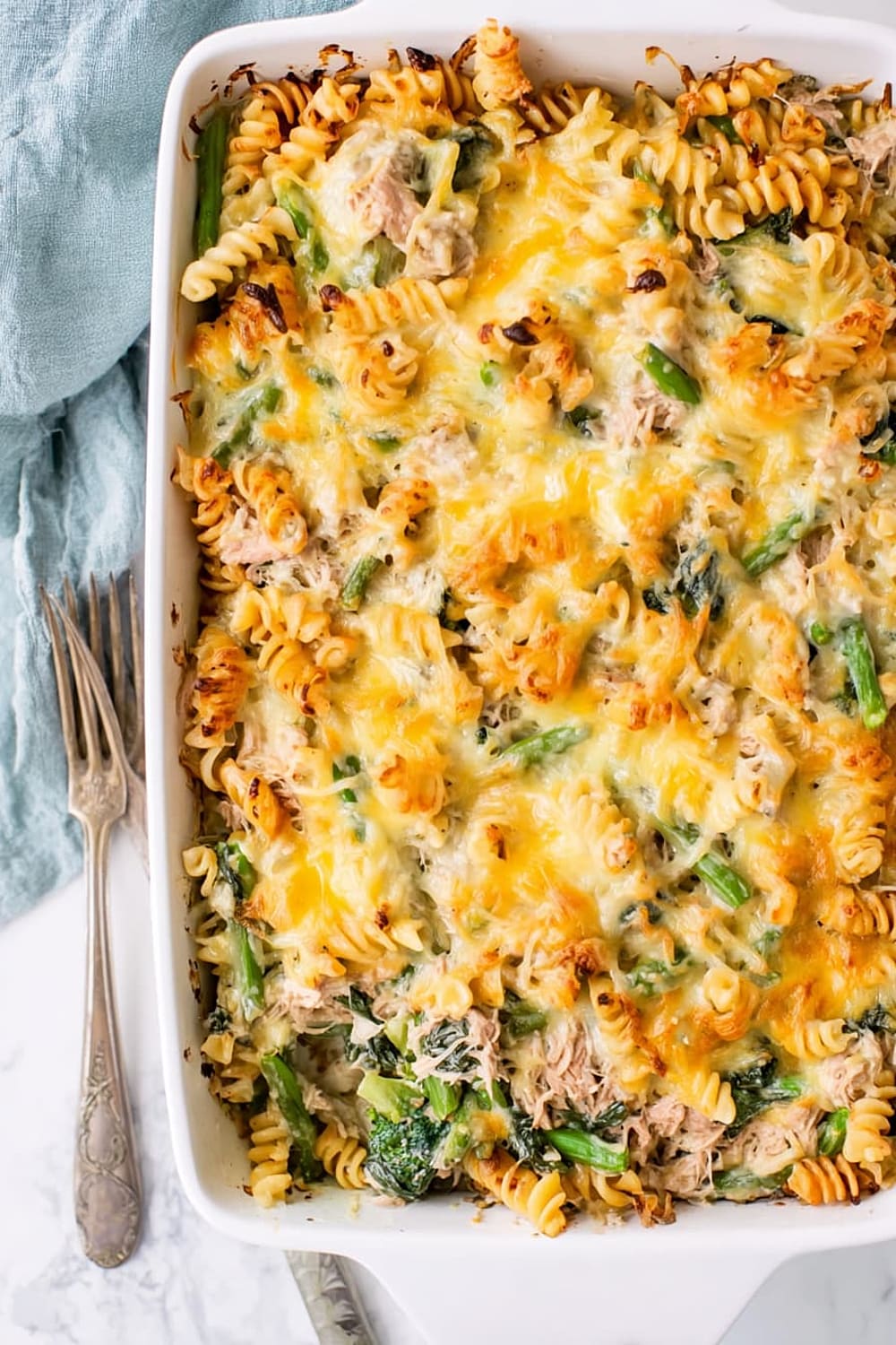 Healthier Creamy Tuna Pasta Bake