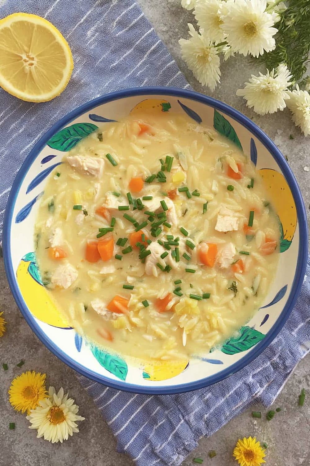 Greek Lemon Chicken Orzo Soup