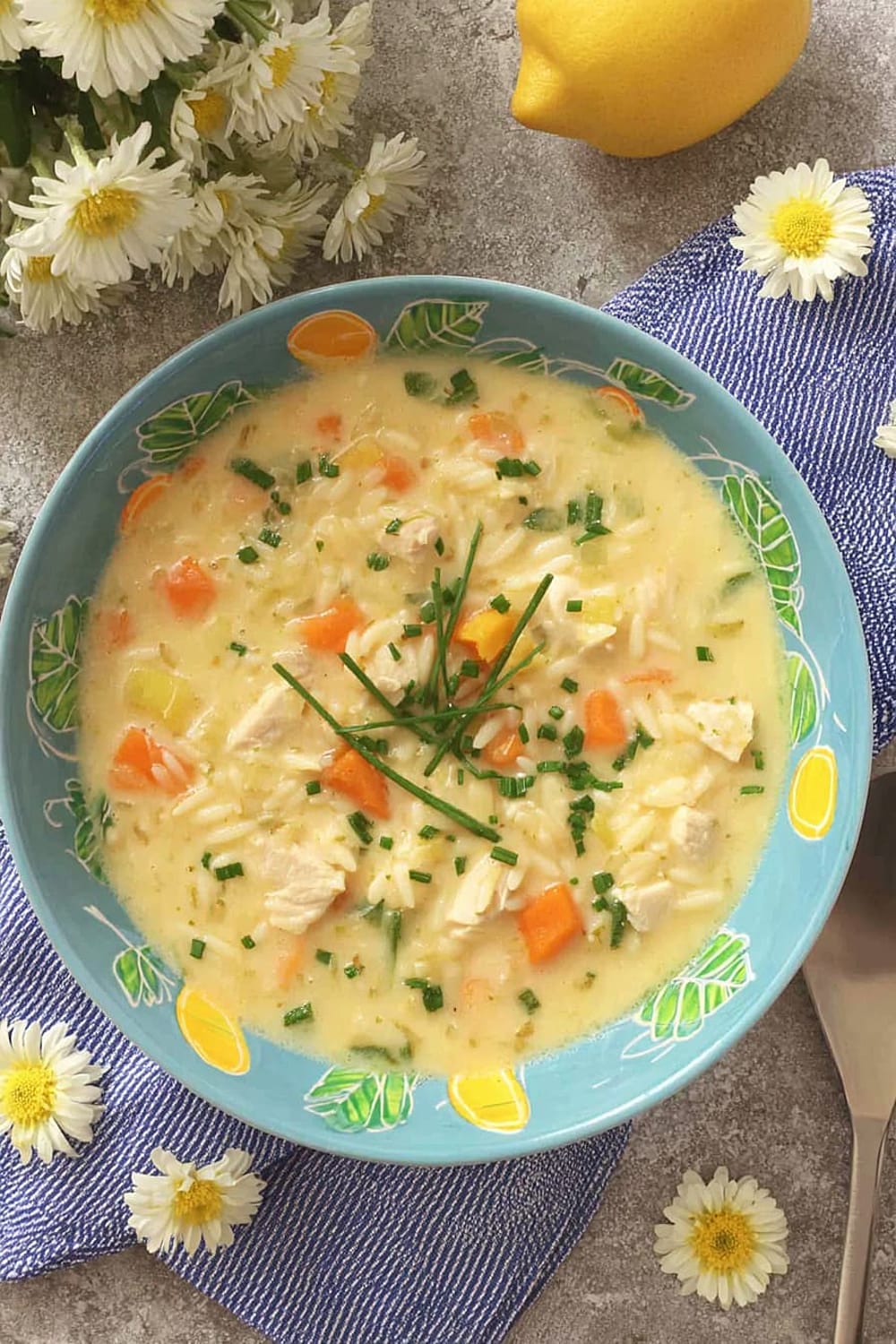 Greek Lemon Chicken Orzo Soup