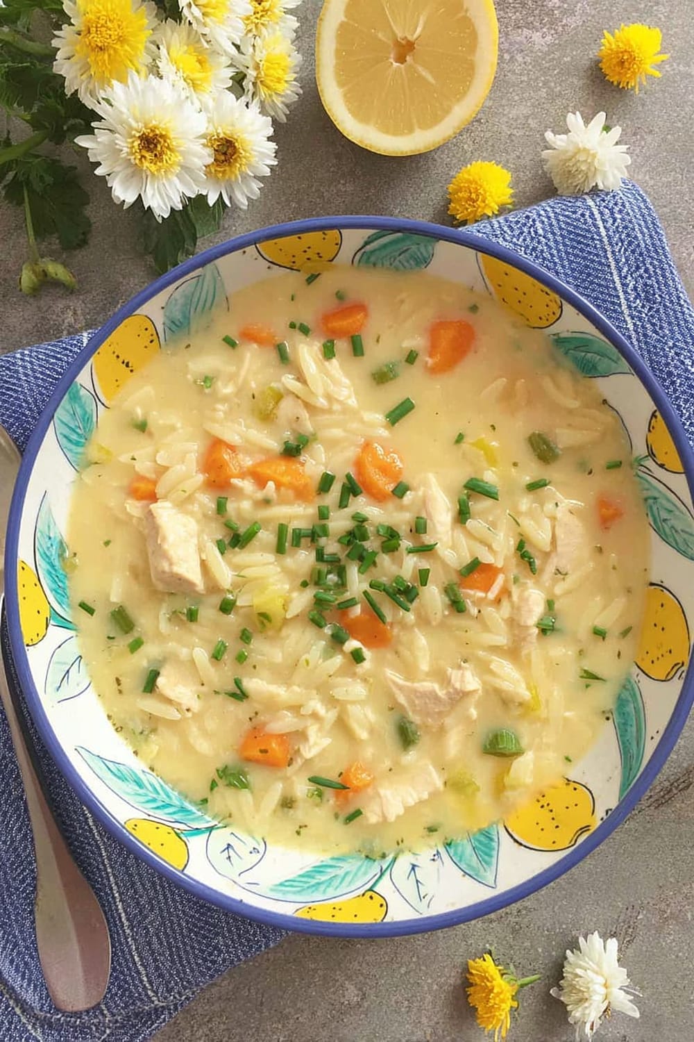Greek Lemon Chicken Orzo Soup