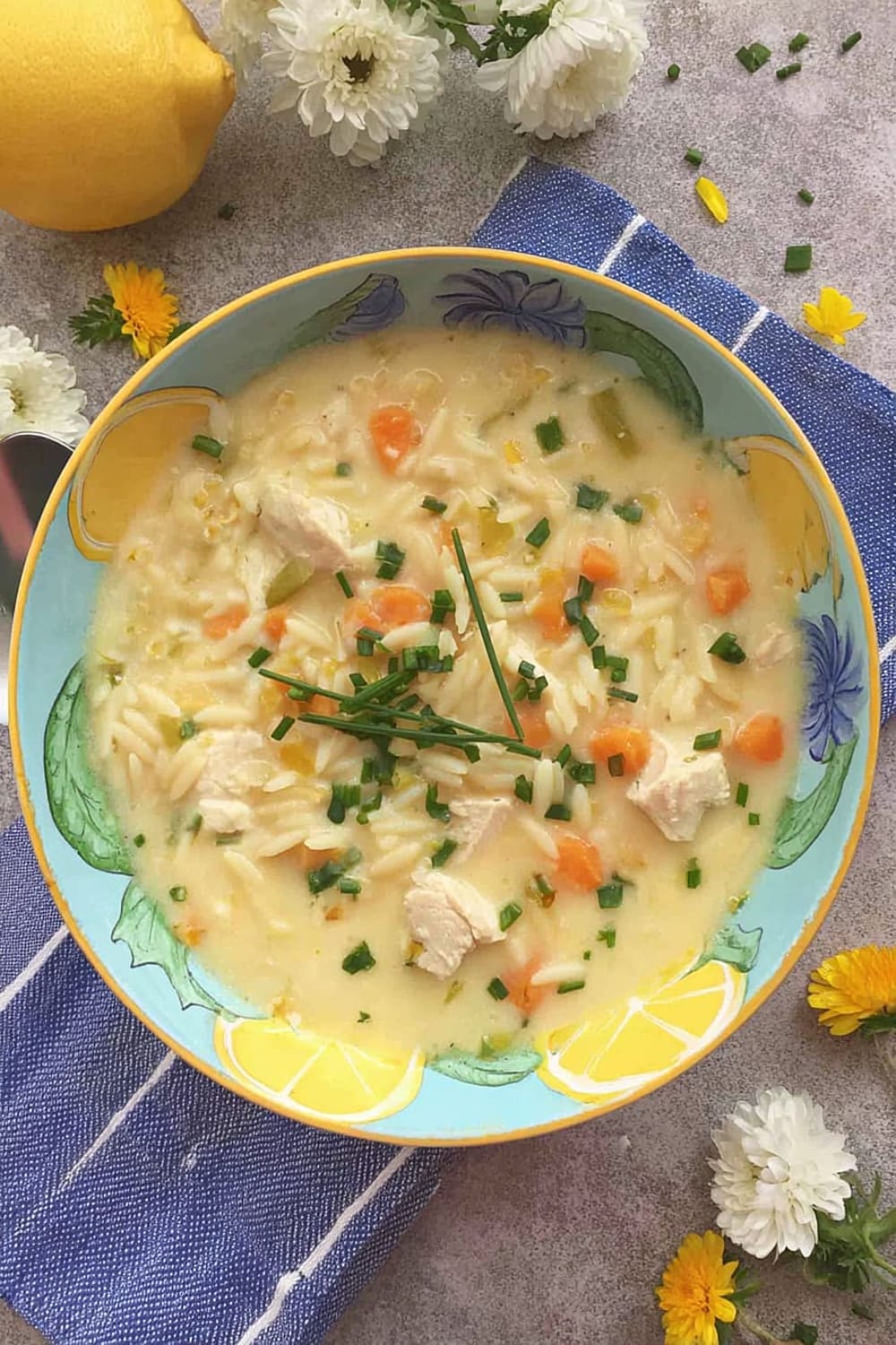 Greek Lemon Chicken Orzo Soup