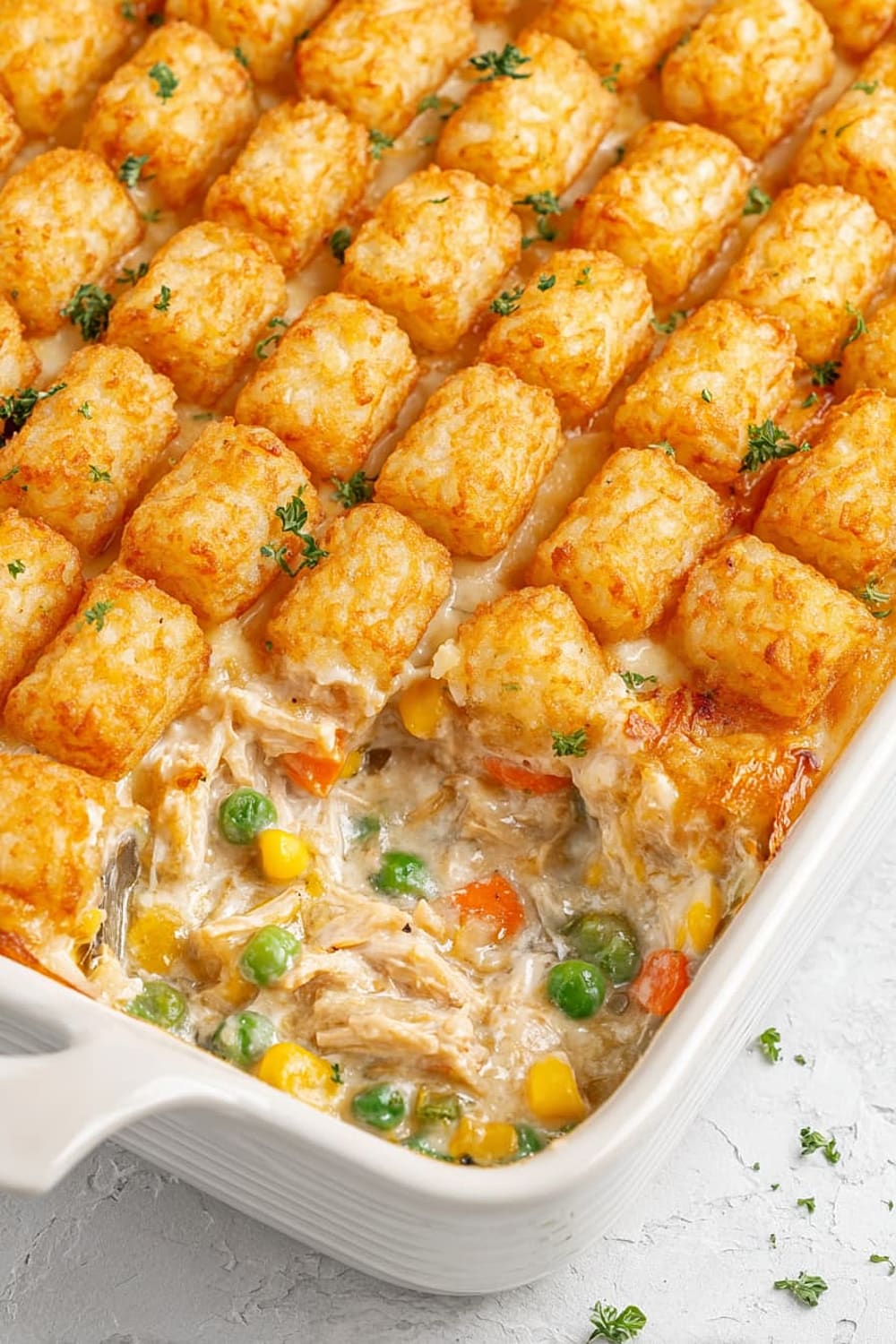 Tater Tot Chicken Pot Pie