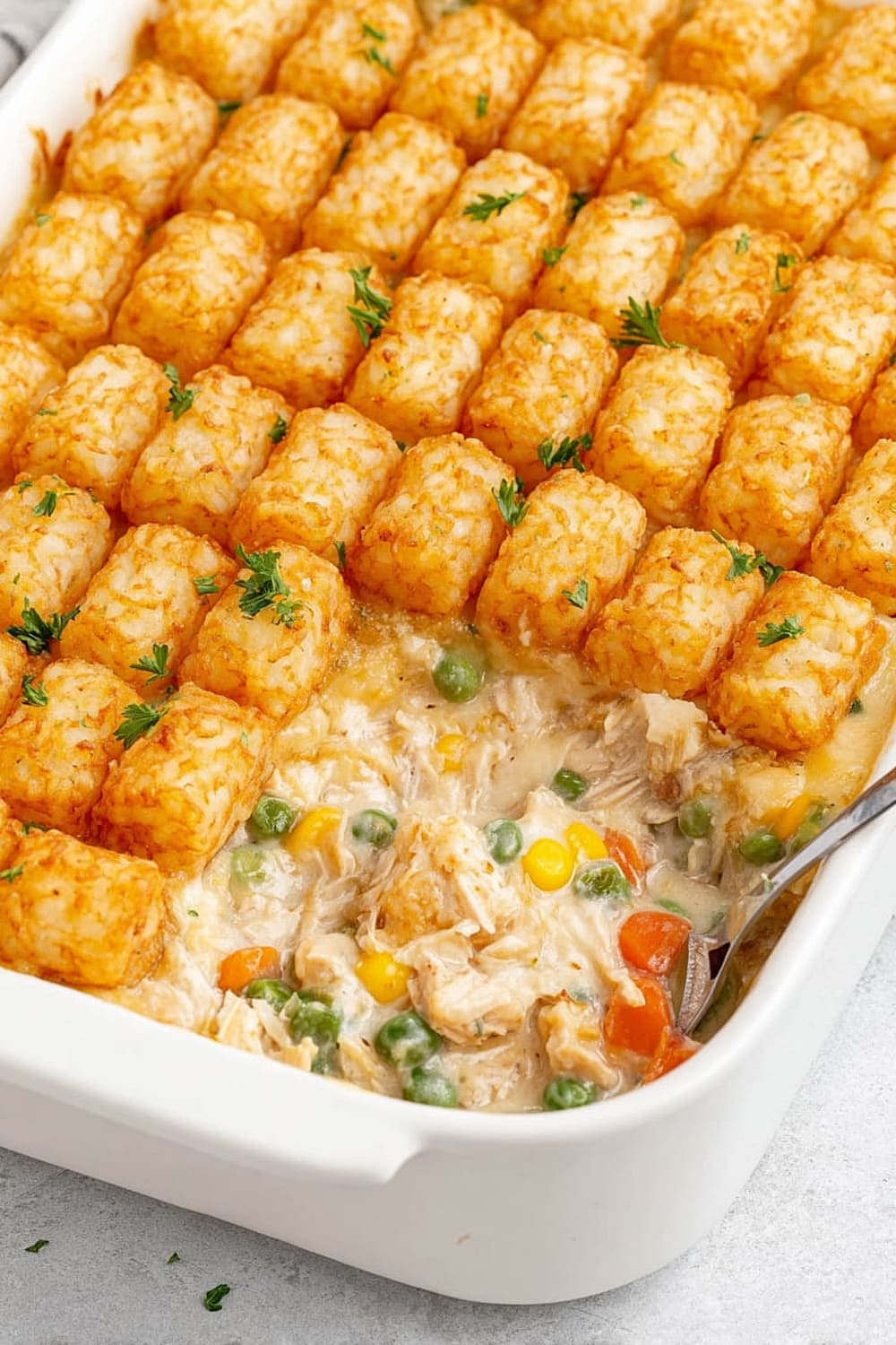 Tater Tot Chicken Pot Pie