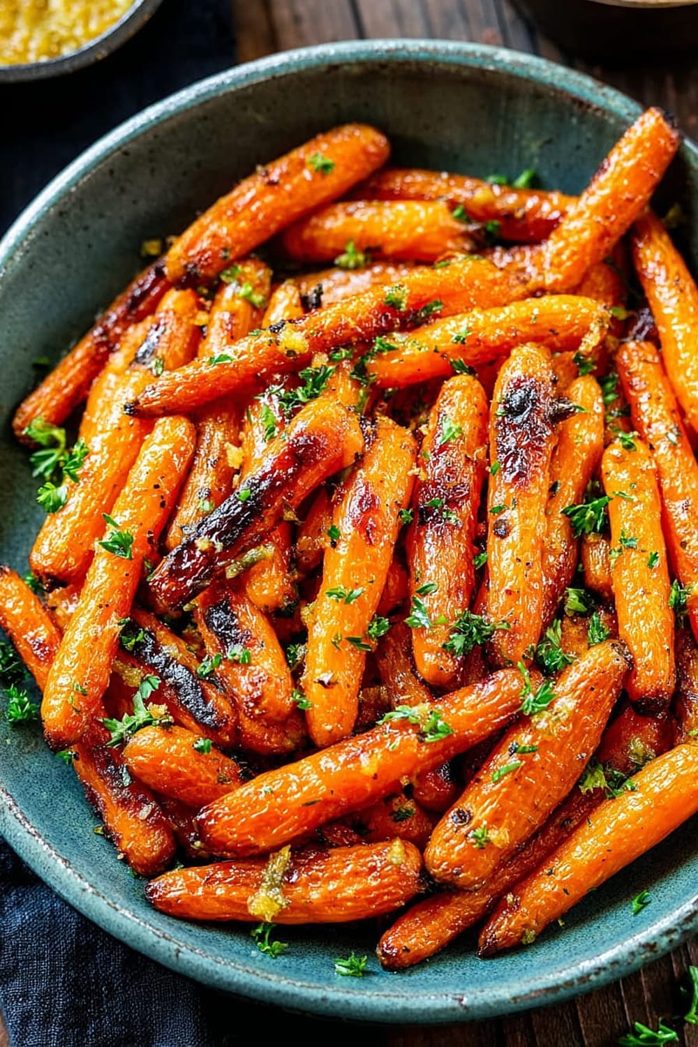Honey Garlic Butter Roasted Carrots