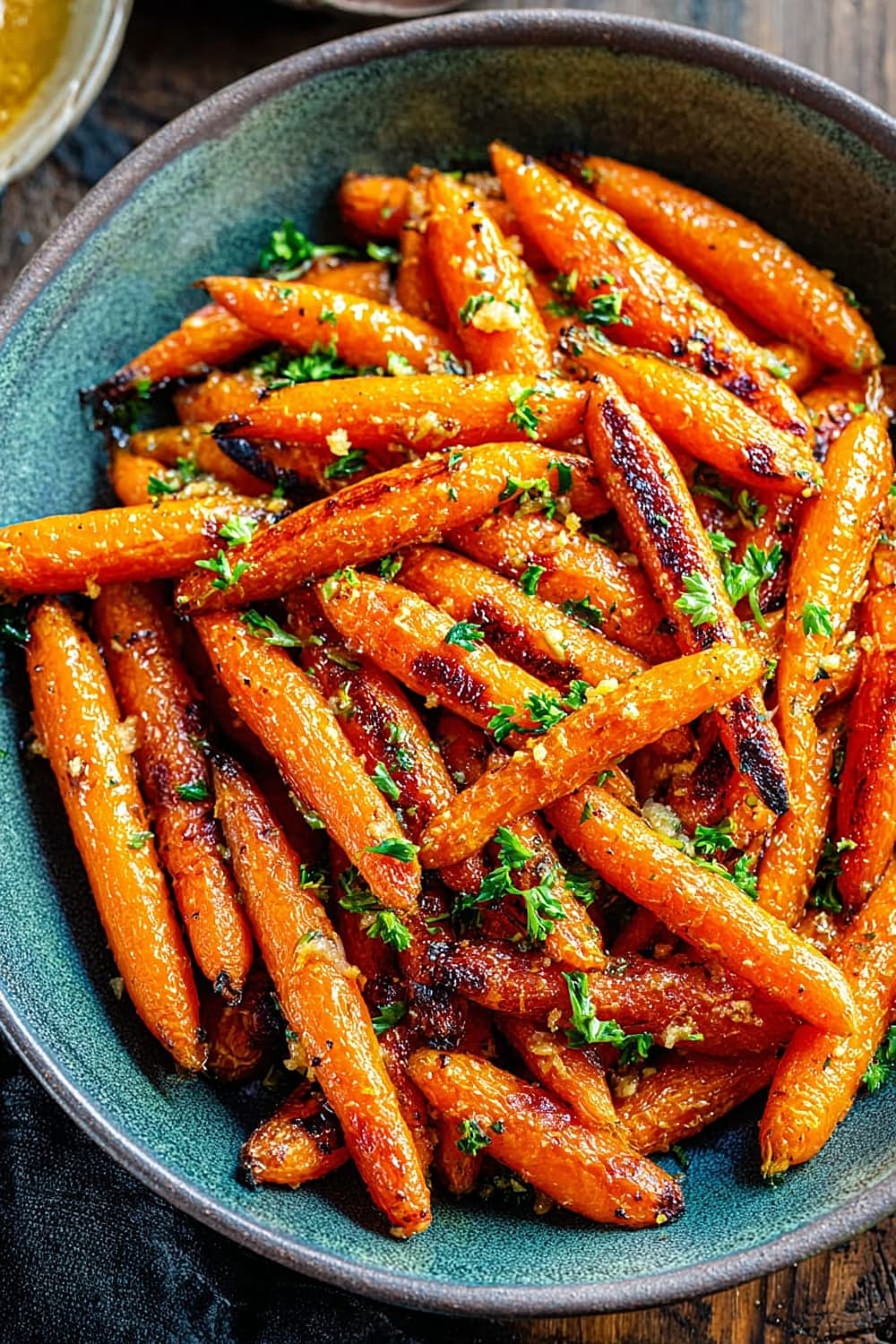 Honey Garlic Butter Roasted Carrots