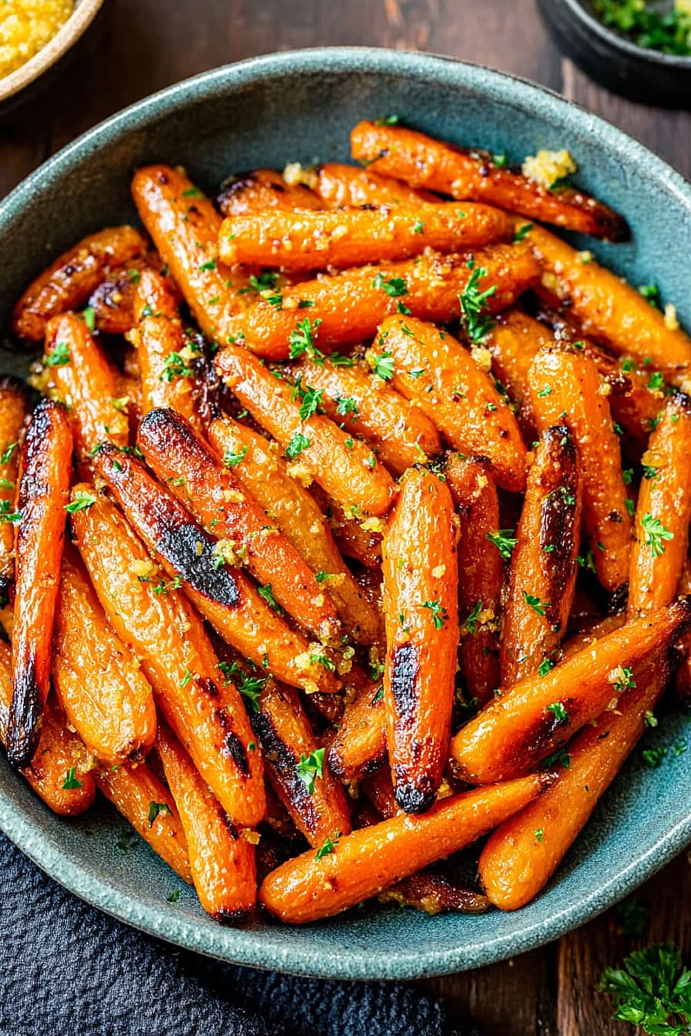 Honey Garlic Butter Roasted Carrots