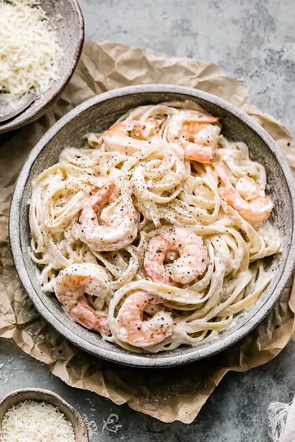 Shrimp Alfredo (5 Ingredients!)