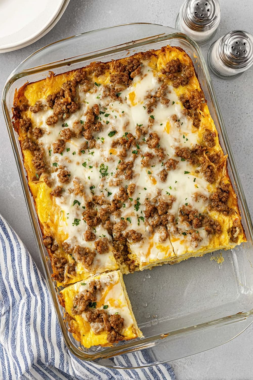 5-Ingredient Sausage Hash Brown Casserole