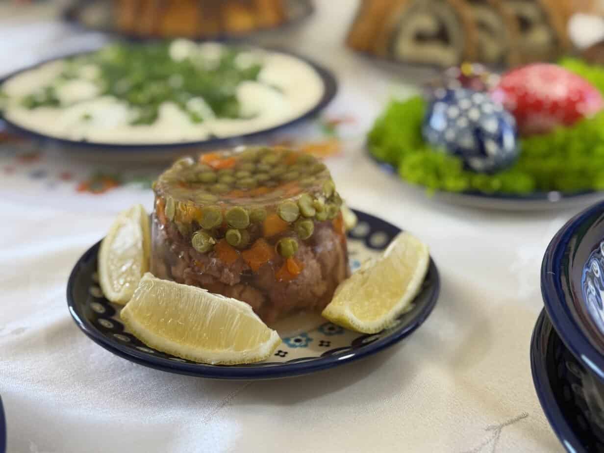 a pickled pig's feet jelly with a finished look