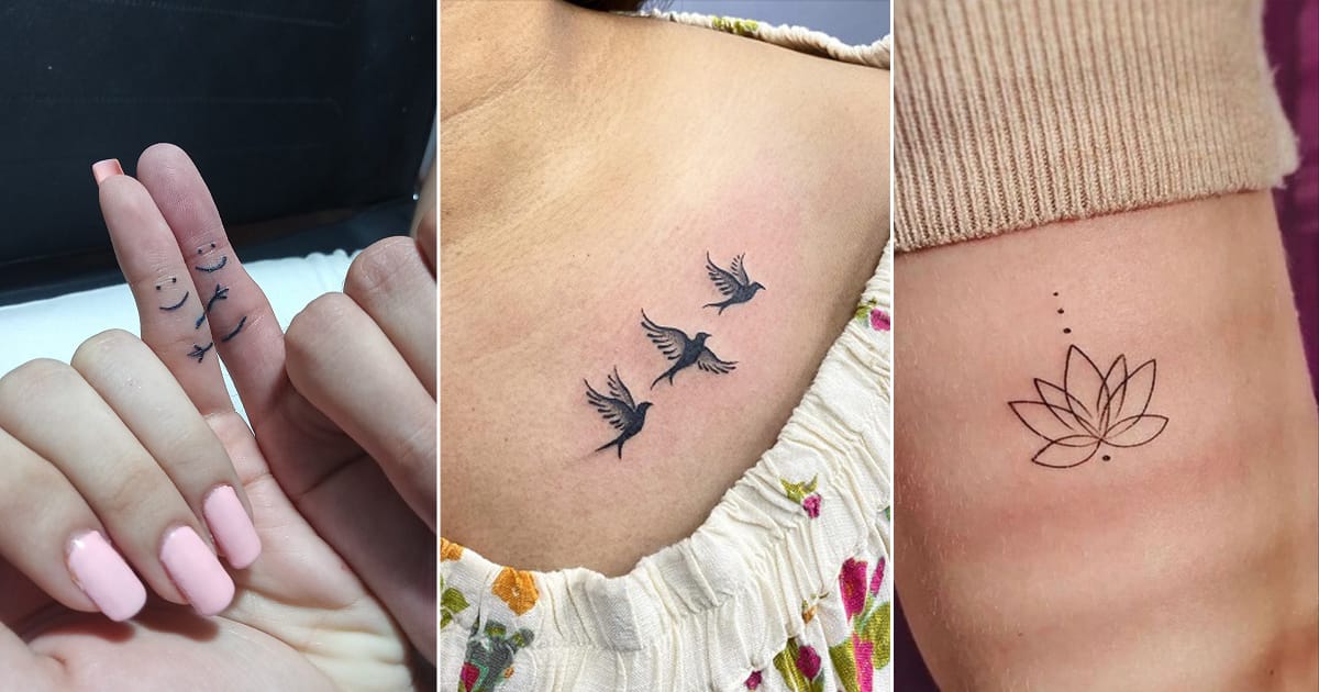 **Delicate Minimalism Meets Meaningful Symbolism**
Three stunning examples of fine-line artistry showcase the beauty of understated ink 🖤 From playful finger tattoos featuring tiny smiley faces and celestial stars to graceful birds taking flight across a ribcage, each piece proves that small details create the biggest impact. The lotus flower's clean geometric lines perfectly complement the ankle's natural curves, making these minimalist designs ideal inspiration for your first tattoo or next delicate addition.
