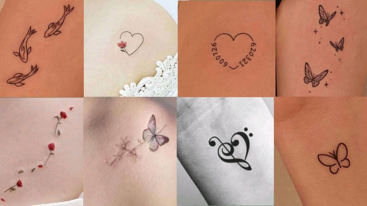 **Delicate Minimalist Collection 🦋**
Fine line artistry takes center stage in this stunning compilation of dainty tattoos that prove less is always more. From whimsical butterfly clusters to romantic heart outlines with dates, each piece showcases the beauty of subtle ink work on various body placements. These understated designs are perfect inspiration for anyone seeking their first tattoo or adding to a minimalist collection—proving that the smallest details can make the biggest impact.