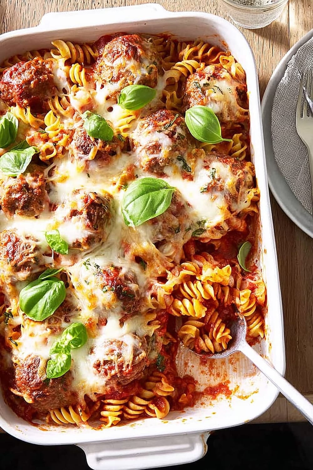 Cheesy Meatball Casserole
