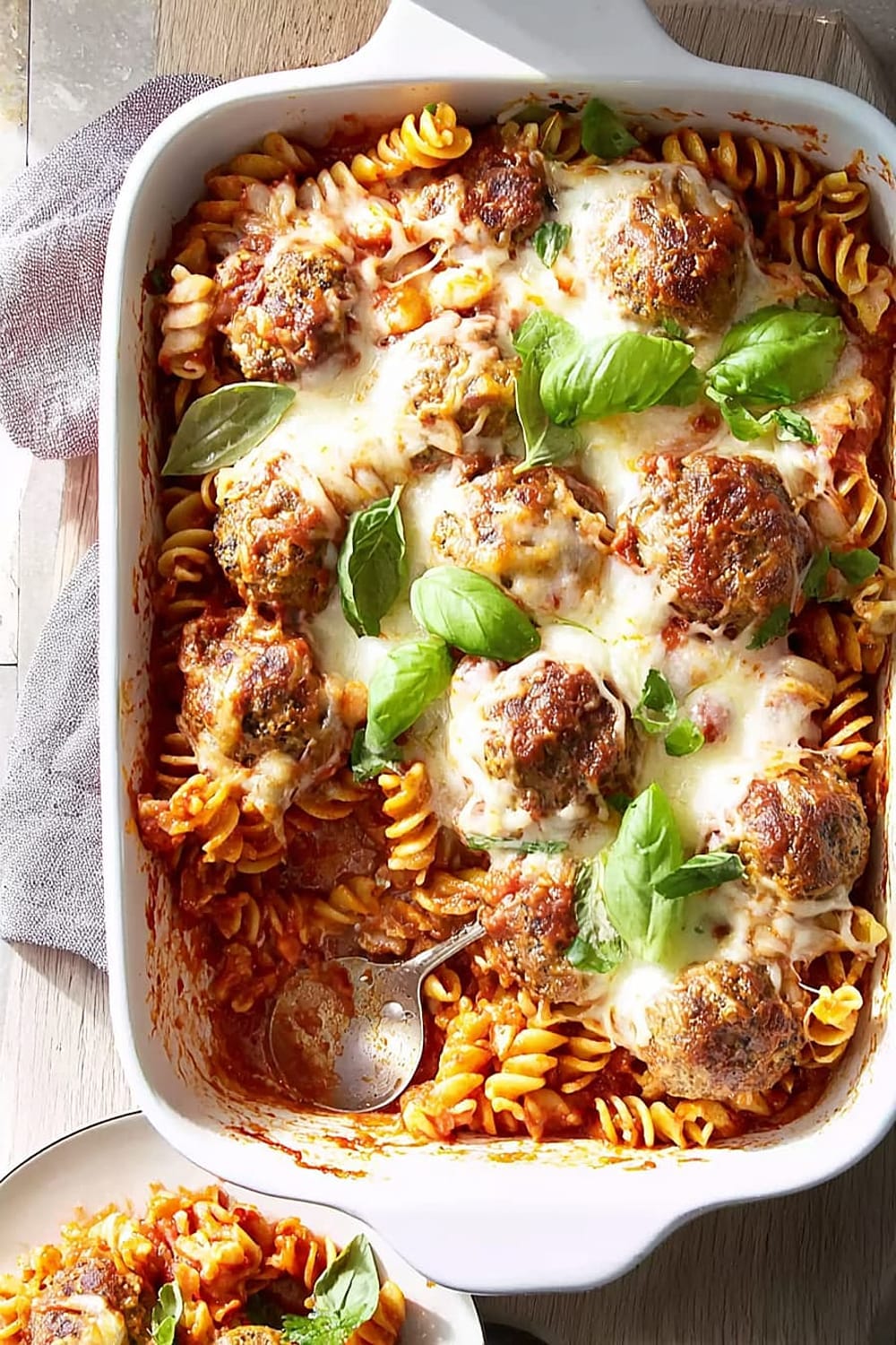 Cheesy Meatball Casserole