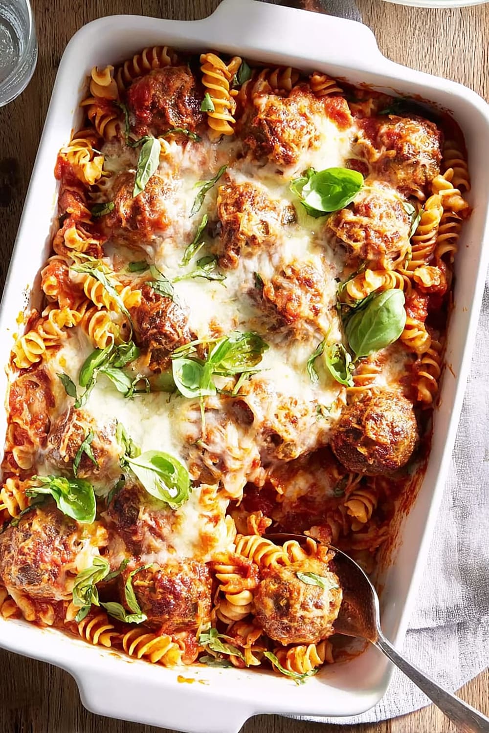 Cheesy Meatball Casserole