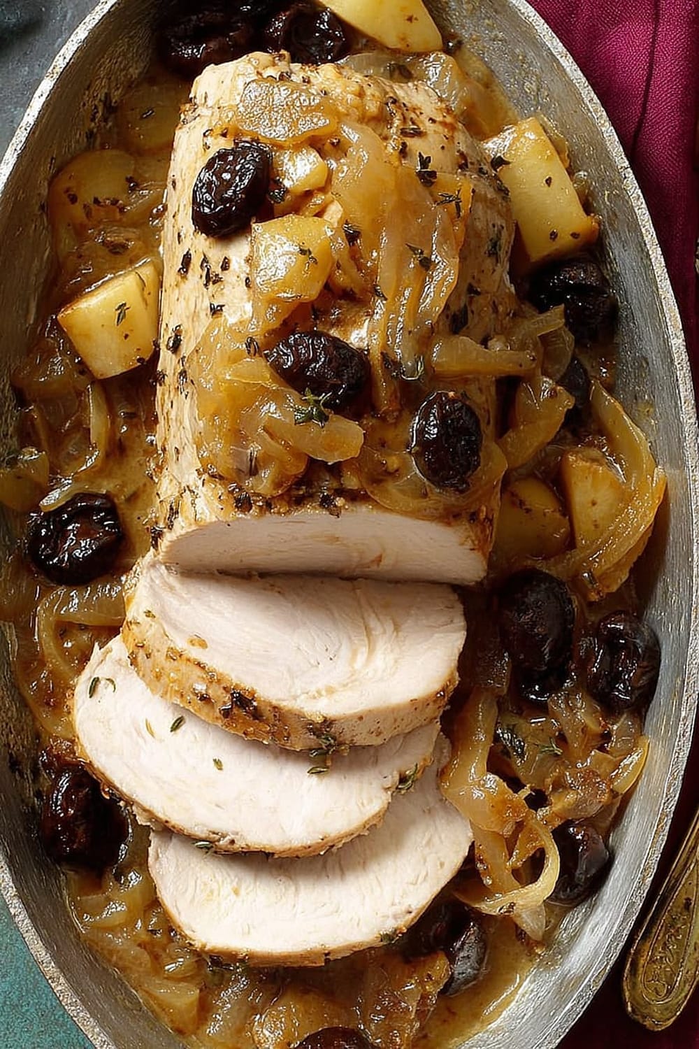 Country French Pork with Prunes and Apples