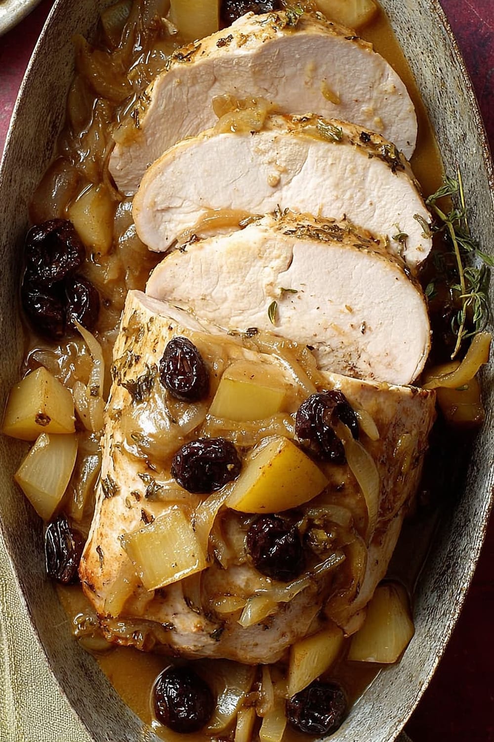Country French Pork with Prunes and Apples