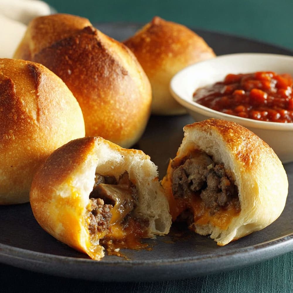 Muffin-Cup Cheddar Beef Pies