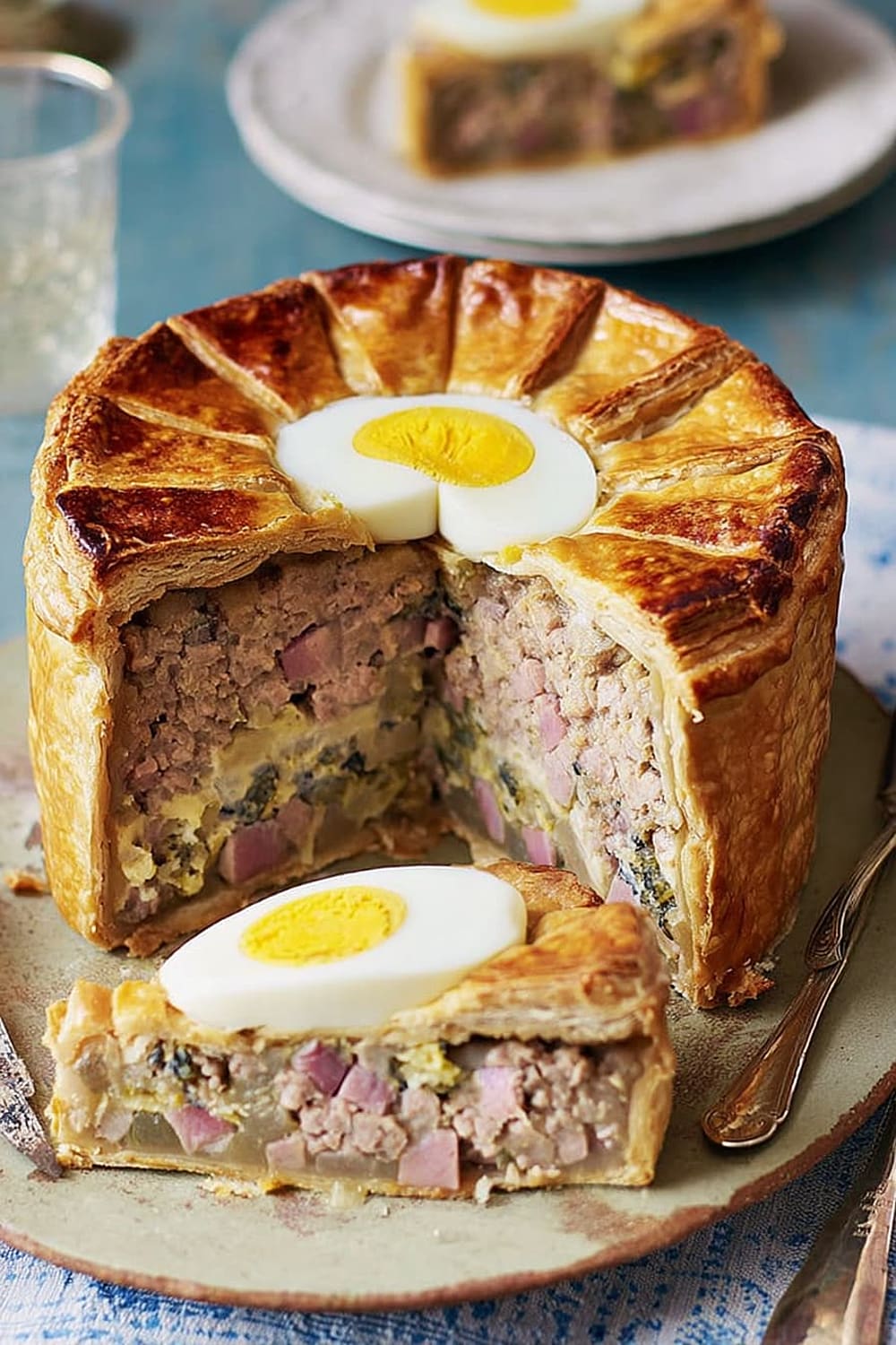 Gala pork and egg pie