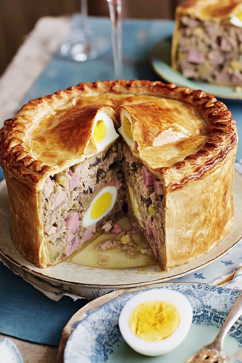 Gala pork and egg pie