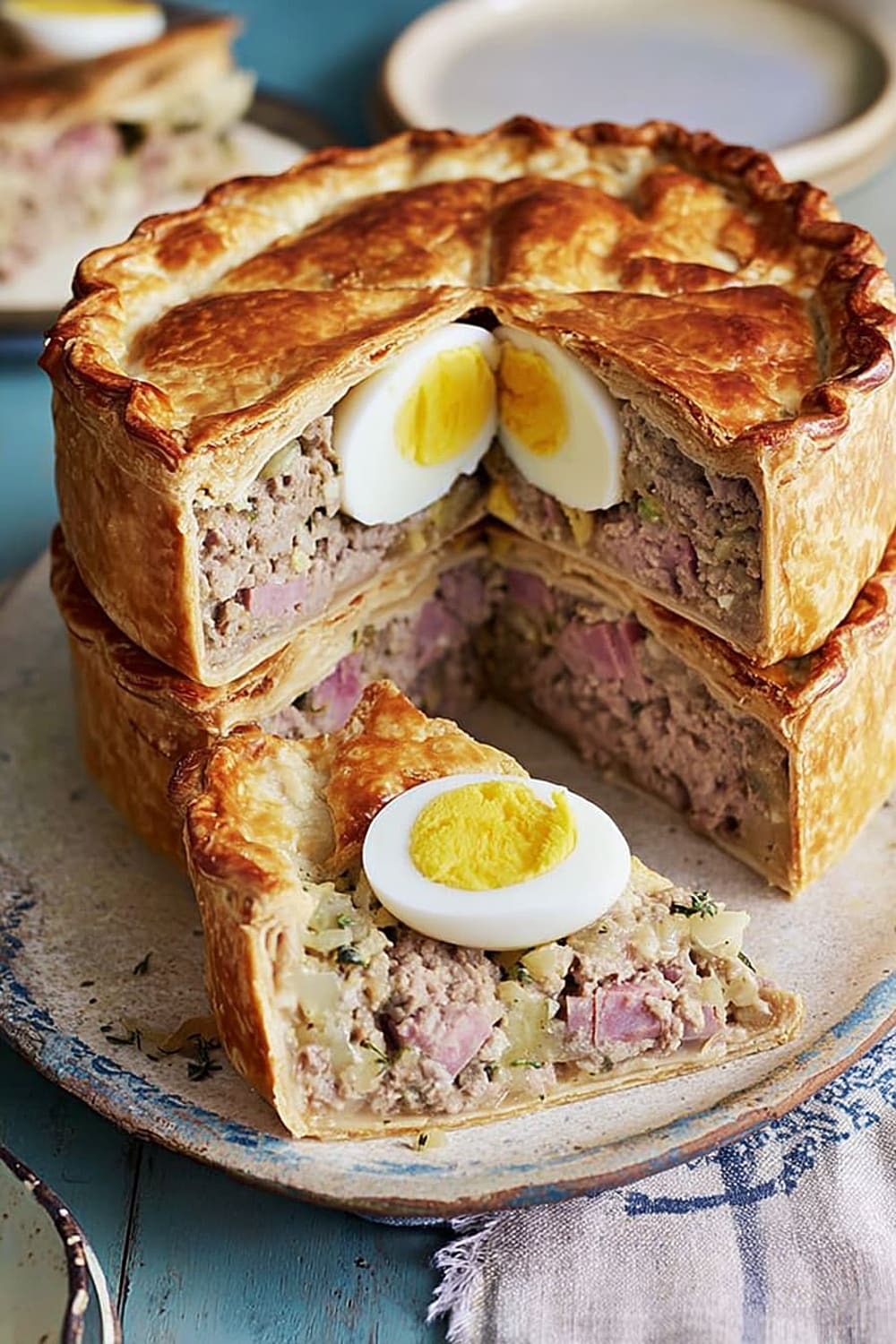 Gala pork and egg pie