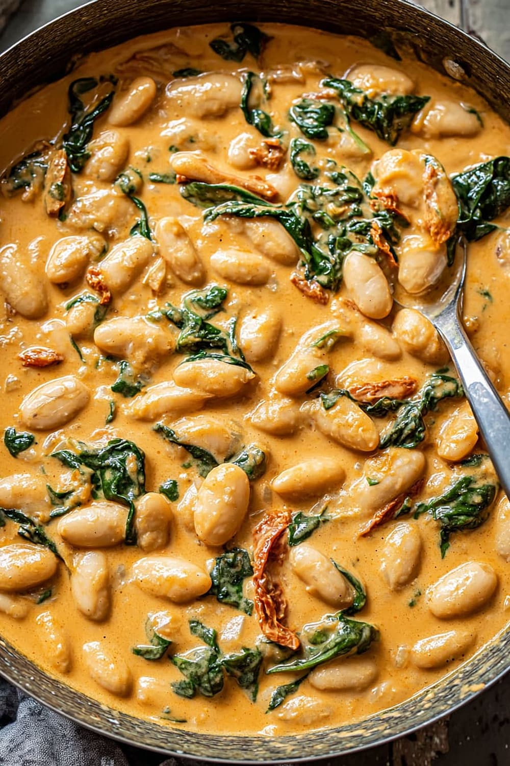 Tuscan Butter Beans with Spinach and Sun-dried Tomato