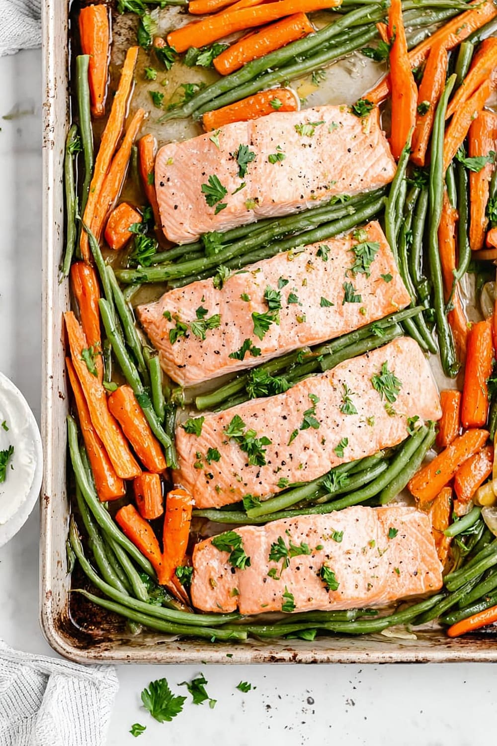 Sheet Pan Lemon Pepper Salmon with Veggies