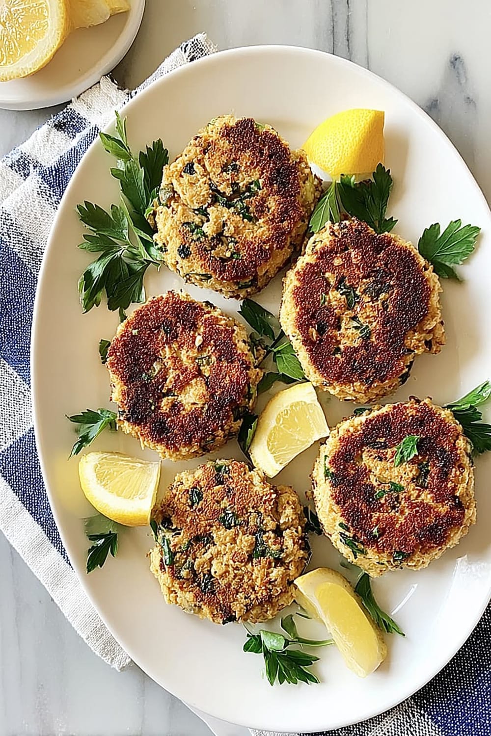 Crispy Tuna Patties with Scallions and Dijon Mustard